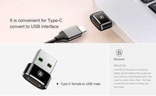 Load image into Gallery viewer, Usb Male To Type-C Female Adapter Converter Black